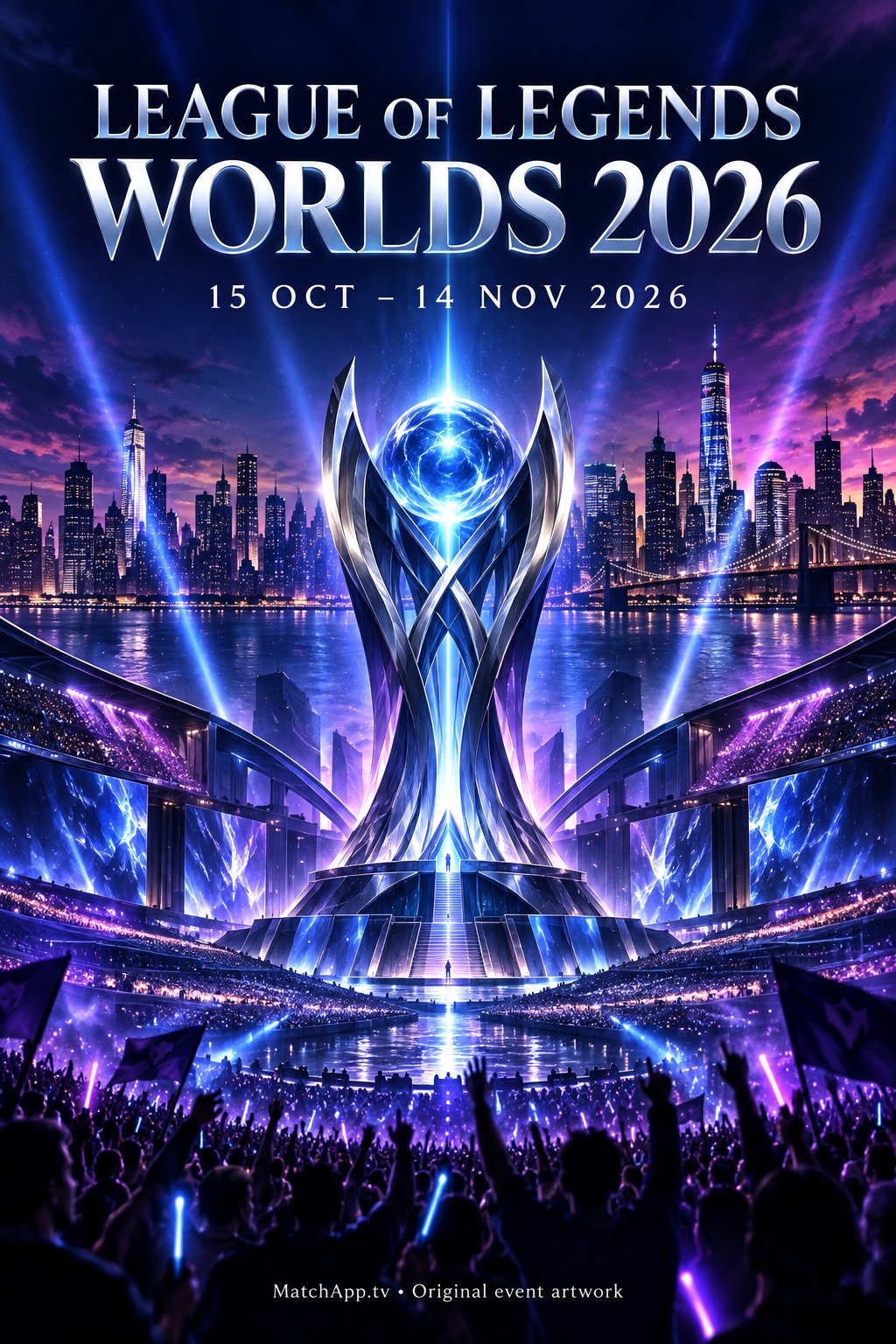 League of Legends Worlds 2026 — MatchApp original editorial artwork
